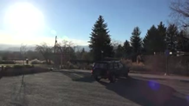 ARVADA COLORADO-2015: Scenic Park With Bright Sun At A Playground