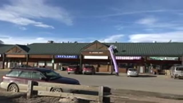 NEDERLAND COLORADO-2015: Inflatable Figure Trying To Draw Attention To The Main Store