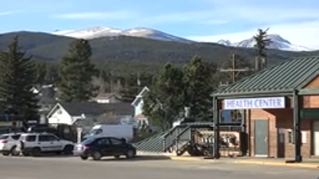 NEDERLAND COLORADO-2015: Beautiful Snow Mountain Landscape Taken From A Small