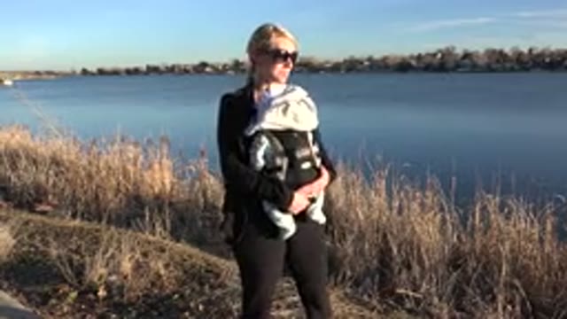 WESTMINSTER COLORADO-2015: Woman Takes Her Baby Near The Lake