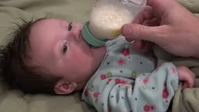 WESTMINSTER COLORADO-2015: Adorable Cute Baby Drinks Milk