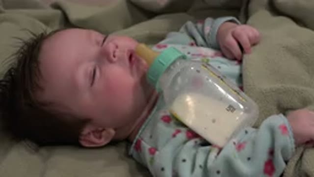 WESTMINSTER COLORADO-2015: Baby Sleeping After She Got Her Bottle From Her