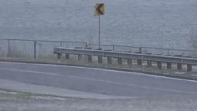WESTMINSTER COLORADO-2015: Traffic Sign On A Bridge In A Rainstorm Right Before