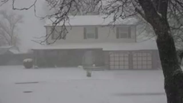 WESTMINSTER COLORADO-2015: Snow Covered Brown And White House During Blizzard