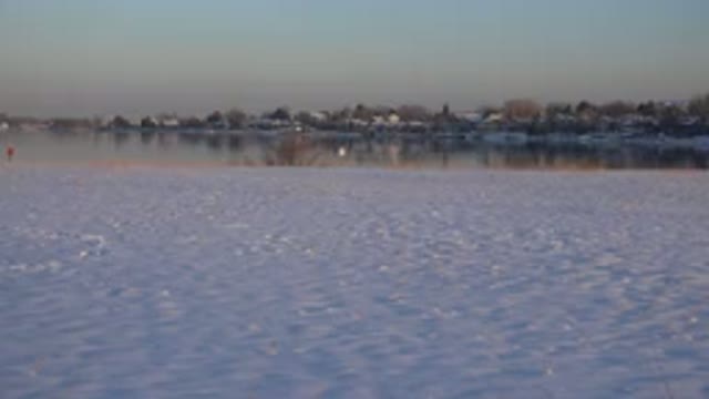 WESTMINSTER COLORADO-2015: Snow On Ground In Foreground Buildings Trees And Body