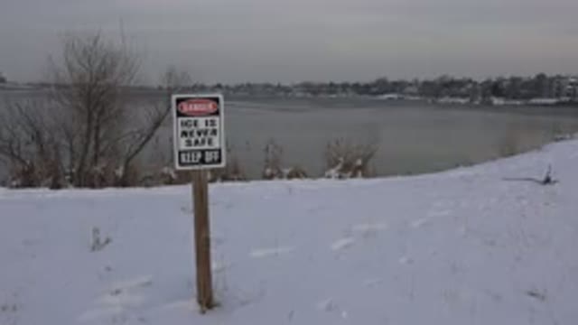 WESTMINSTER COLORADO-2015: A Sign Warning Of The Dangers Of Ice