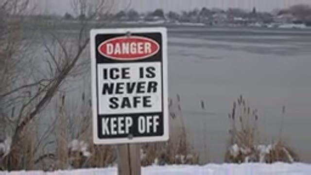 WESTMINSTER COLORADO-2015: Panoramic Snow Covered Area With Snow Warning Sign