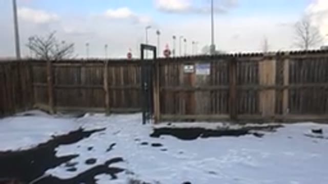WESTMINSTER COLORADO-2015: Gated Area During The Winter With Snow And Trees And