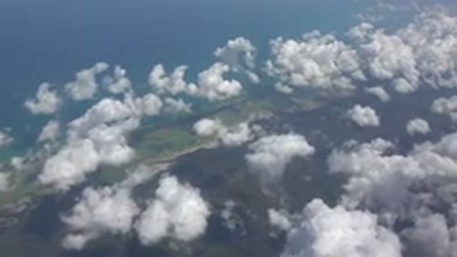 PLAYA DEL CARMEN MEXICO-2015: Clouds in the Sky Over Beach and Forests