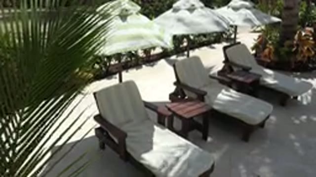 PLAYA DEL CARMEN MEXICO-2015: Beach Chairs Are Waiting For The Sun