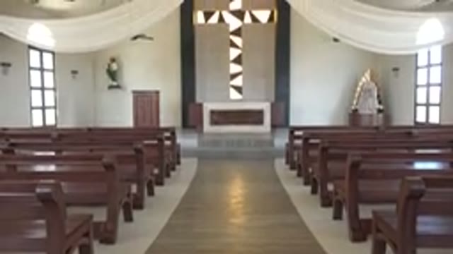 PLAYA DEL CARMEN MEXICO-2015: The Inside Of A Church While There Is Nobody In It