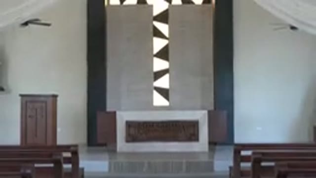 PLAYA DEL CARMEN MEXICO-2015: Large Black And White Geometric Pattern Cross In