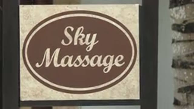 PLAYA DEL CARMEN MEXICO-2015: Advertising Banner For Massage