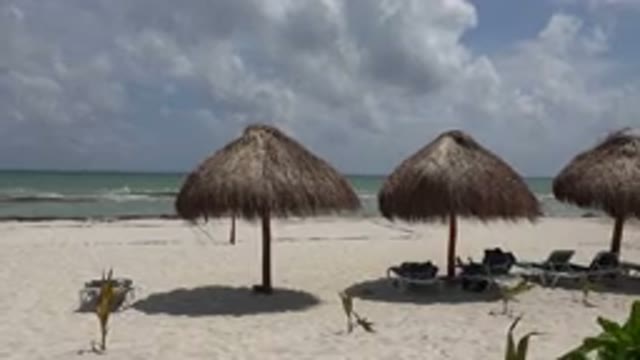 PLAYA DEL CARMEN MEXICO-2015: The Beach On A Sunny Day