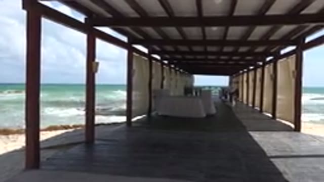 PLAYA DEL CARMEN MEXICO-2015: Food And Ocean View