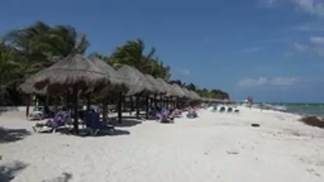 PLAYA DEL CARMEN MEXICO-2015: A Beach Probably On A Private Island Of People
