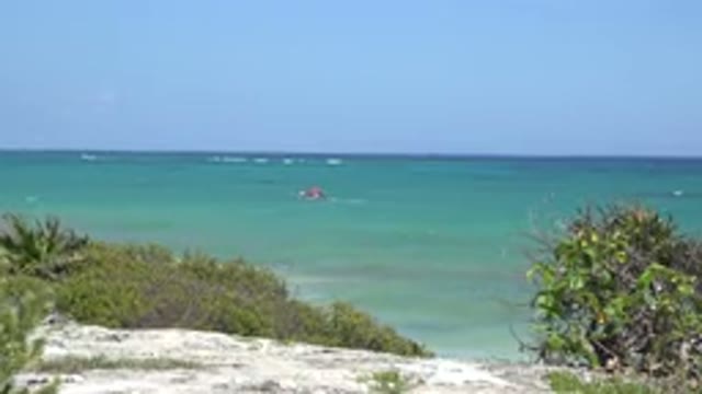 TULUM MEXICO-2015: Family Playing With Friends Having Fun