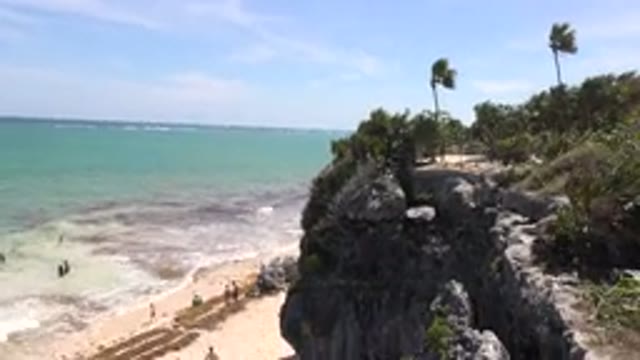 TULUM MEXICO-2015: The Camera Is Kasey And Struggles To Capture The Beach As The