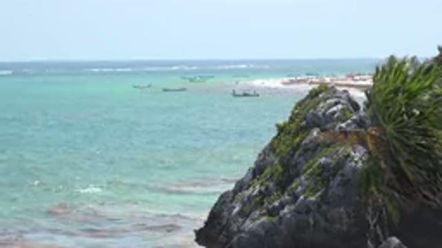 TULUM MEXICO-2015: Peaceful And Calm Beach Perfect For Weekend Escapade