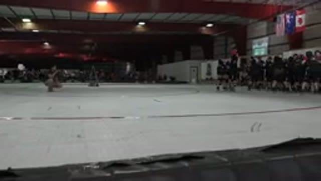 DENVER COLORADO-2015: Roller Derby Rink With Groups Of People Circling Around
