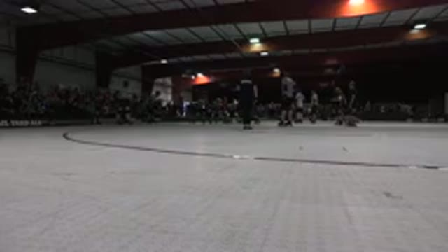 DENVER COLORADO-2015: Group Of Roll Skaters About To Start A Competition And The