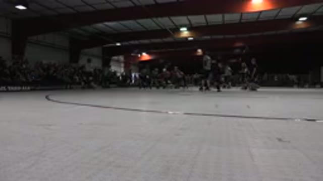 DENVER COLORADO-2015: Skaters Getting In Position To Start Roller Derby Match On