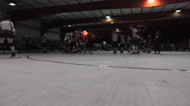 DENVER COLORADO-2015: Female Team Playing Roller Skate Sport On Court