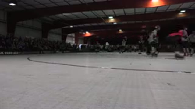 DENVER COLORADO-2015: Rollerblades Rolling Around Inside In A Circle Doing Tricks