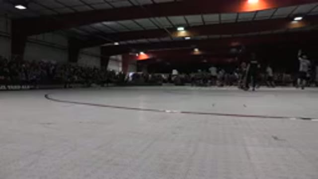 DENVER COLORADO-2015: Roller Derby Women On Indoor Track
