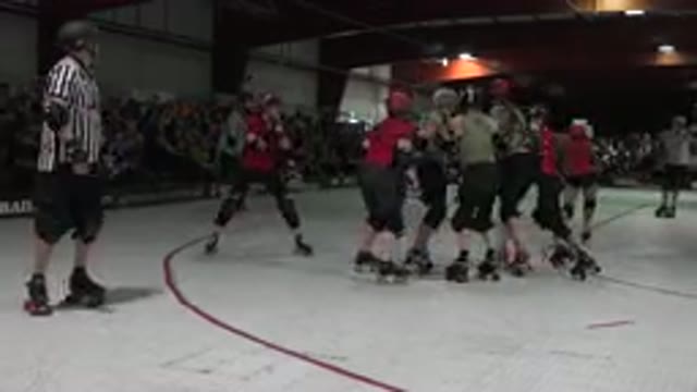 DENVER COLORADO-2015: Teams Compete In A Roller Skating Game