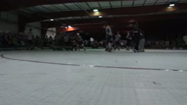DENVER COLORADO-2015: The Start Of A Roller Derby Competition