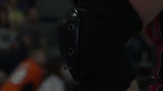 DENVER COLORADO-2015: Black Jersey Player Wearing Black Elbow Guard With Two