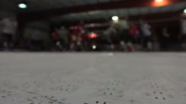DENVER COLORADO-2015: Women Fight For The Ball In Indoor Roller Hockey Game With