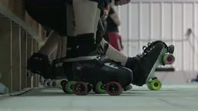DENVER COLORADO-2015: Group Of People On Roller Skates Waiting For The Start Of