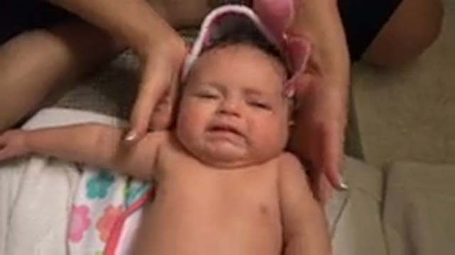 WESTMINSTER COLORADO-2015: Baby Being Dried Off After The Bath