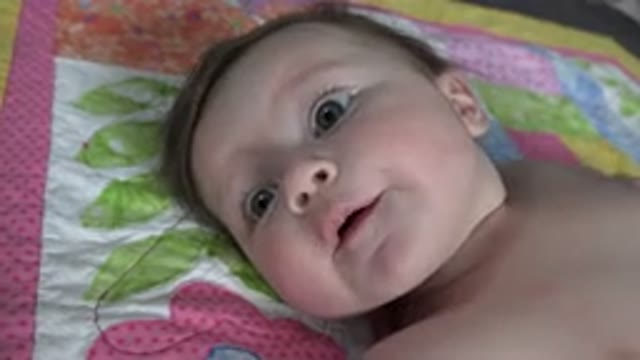 WESTMINSTER COLORADO-2015: A Cute Blonde Baby With Big Blue Eyes Babbling