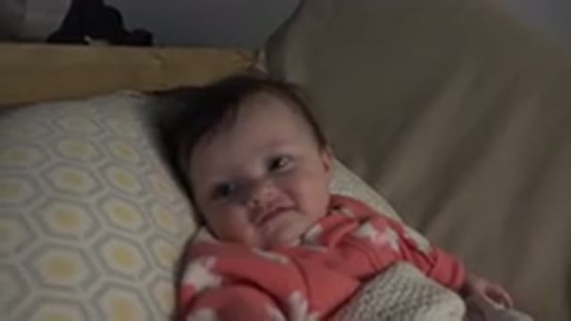 WESTMINSTER COLORADO-2015: A Baby Looks Sweetly At The Camera While Lying