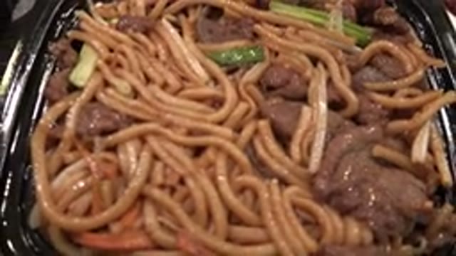 WESTMINSTER COLORADO-2015: Someone Takes a Takeaway Plate of Chinese Food