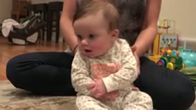 WESTMINSTER COLORADO-2015: Baby Tries Sitting Up With The Help Of Her Mother