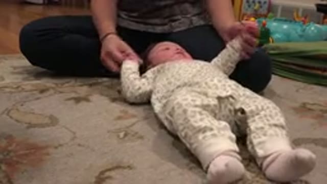 WESTMINSTER COLORADO-2015: Mom Helping Child Learn to Sit During Tummy Time