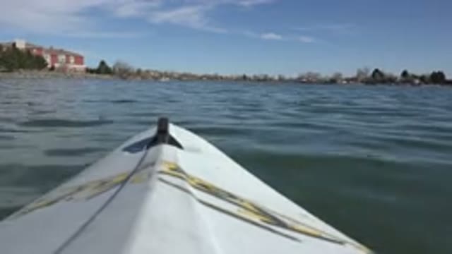 HIDDEN LAKE COLORADO-2015: Canoeing On A Beautiful Day On The Lake Surrounded By Trees