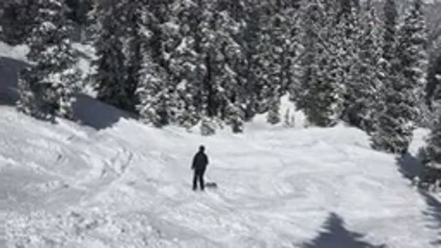 KEYSTONE COLORADO-2015: A Person Wearing Black Clothes Skiing On A Mountain With