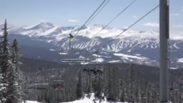 KEYSTONE COLORADO-2015: Snow Covered Mountains And Trees On A Clear Day