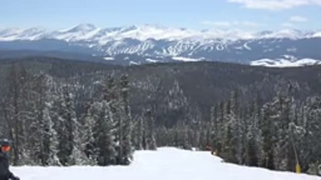KEYSTONE COLORADO-2015: A Mountain Range Overlooking The Woods In Winter