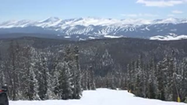 KEYSTONE COLORADO-2015: Trees And Mountains With Snow In The Winter
