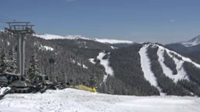 KEYSTONE COLORADO-2015: Ski Resort During The Winter Time With Trees And Snow