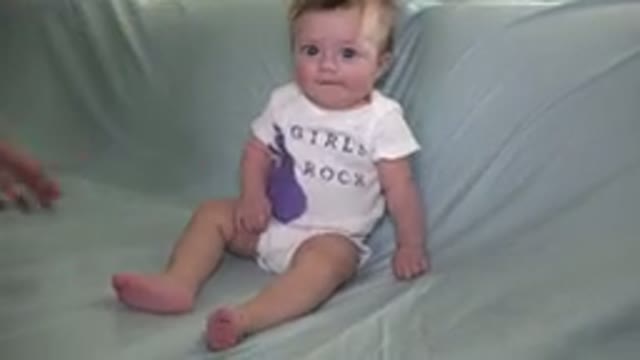 WESTMINSTER COLORADO-2015: Baby On A Couch Sofa Davenport With A T Shirt Girls