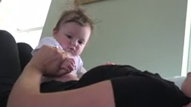 WESTMINSTER COLORADO-2015: Baby On Woman's Stomach As She Interacts