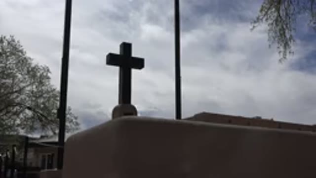 TAOS NEW MEXICO-2015: Dark Gray Cross On A Clear Day