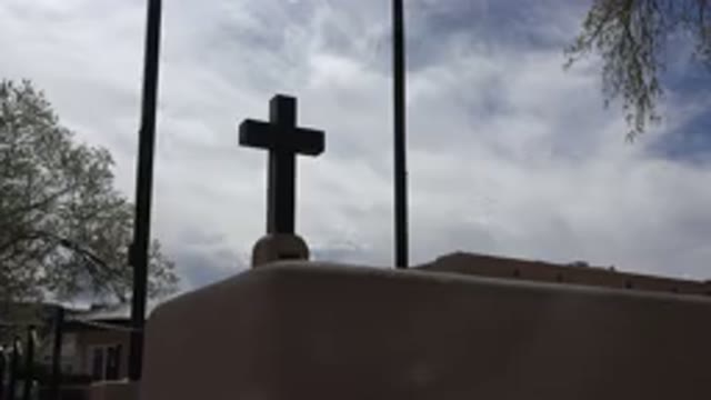TAOS NEW MEXICO-2015: A Beautiful And Small Church With A Holy Cross On Top